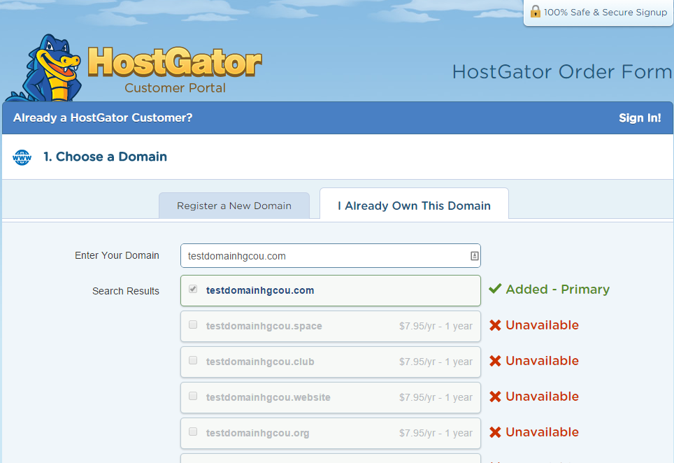 Add Domain