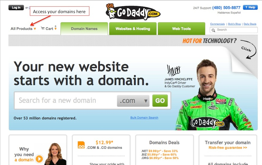 How to setup Domains from GoDaddy to Bluehost hosting