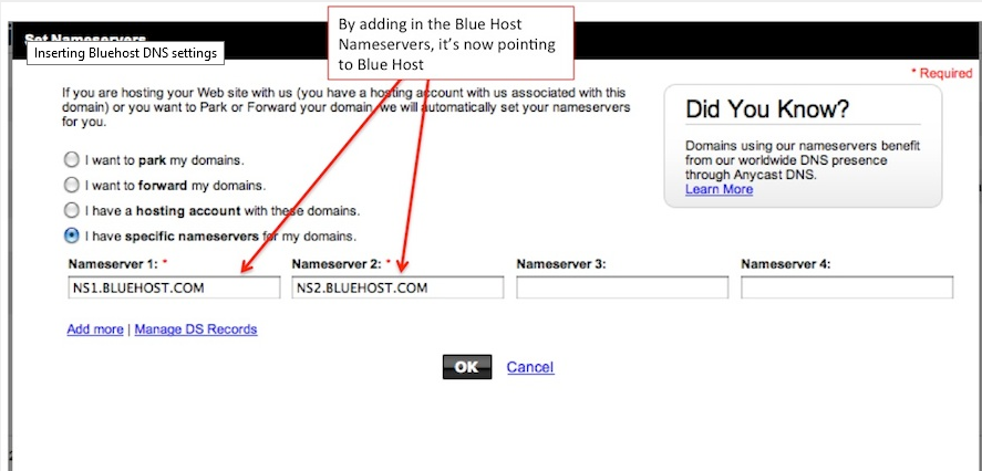 How to Setup Domains from GoDaddy to Bluehost Hosting