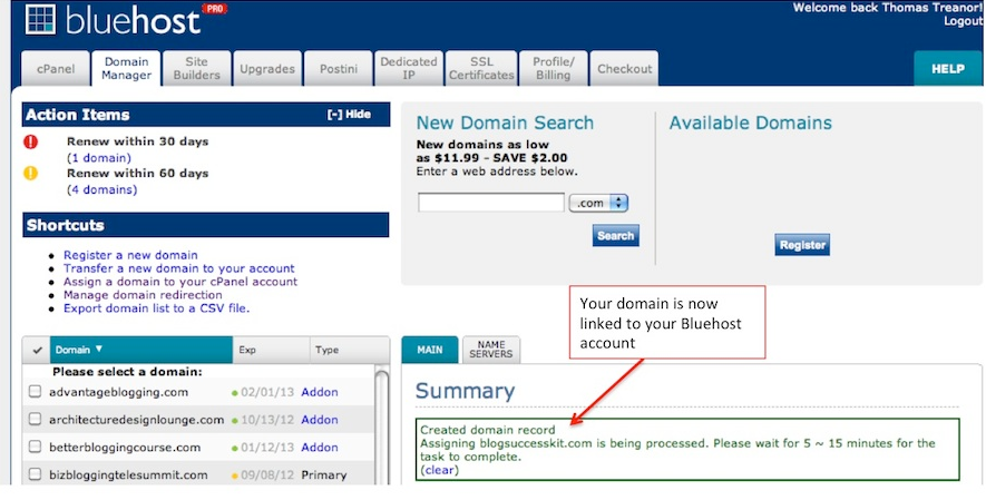 How to Setup Domains from GoDaddy to Bluehost Hosting