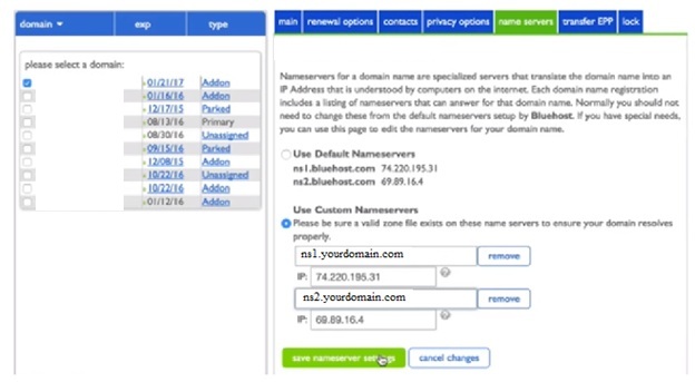 How to Change your Name Servers in Bluehost5