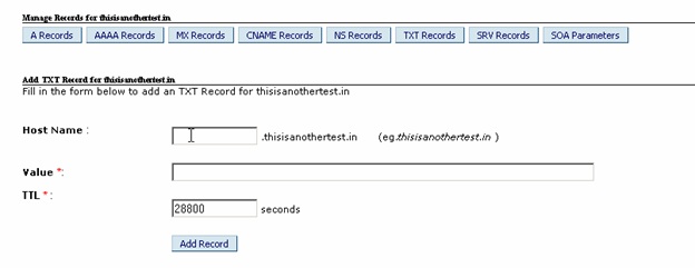 Setting up Google apps with your domain on BigRock12