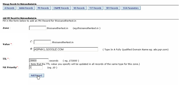 Setting up Google apps with your domain on BigRock15