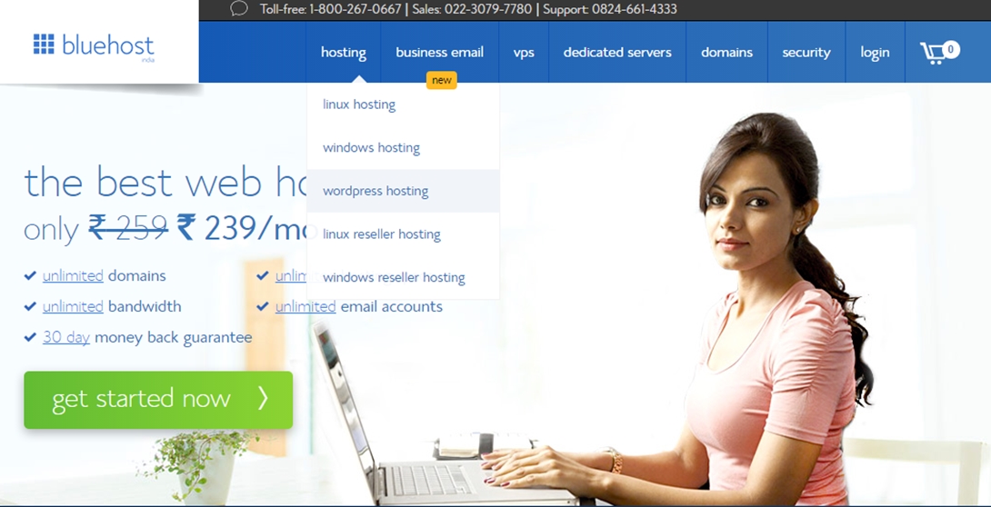 Start A WordPress Blog On Bluehost India
