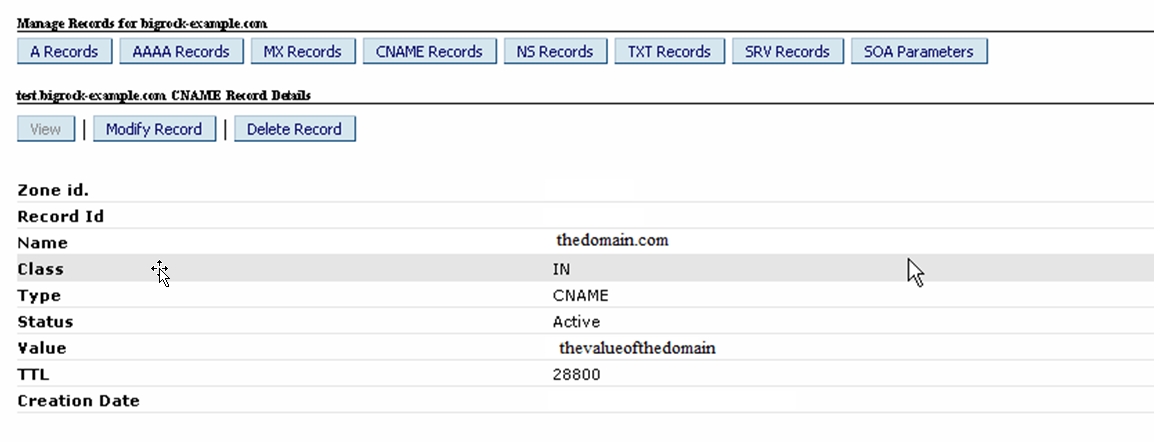 Step5 Delete CNAME Record