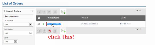 Renew or Delete Domain Names in BigRock 3