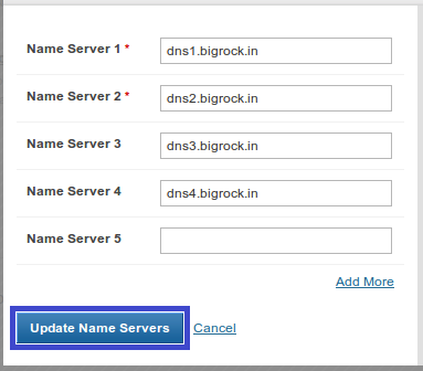 How to Change Name Servers with BigRock
