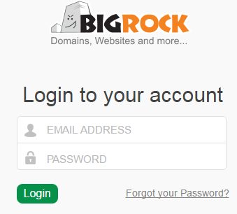 How to login and change passwords on Plesk using BigRock 1