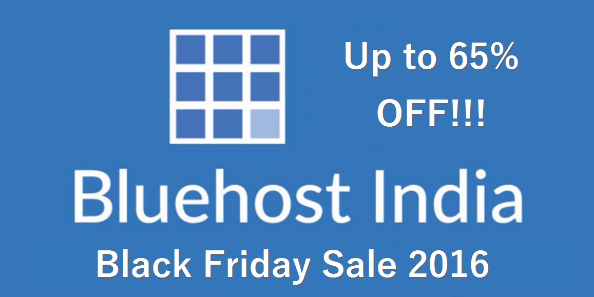 Bluehost India Black Friday 2016