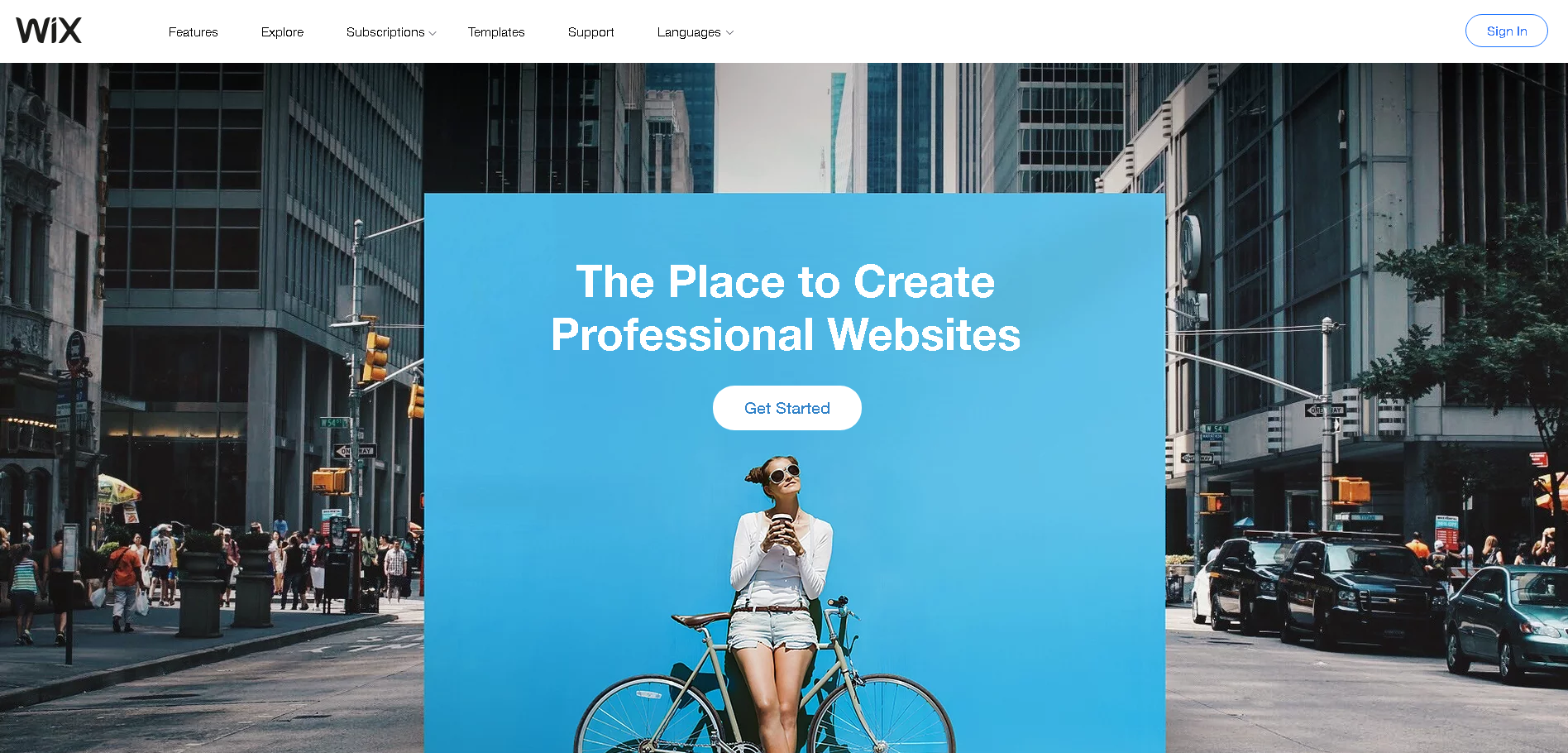 Wix homepage