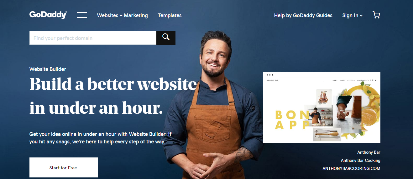 GoDaddy Homepage