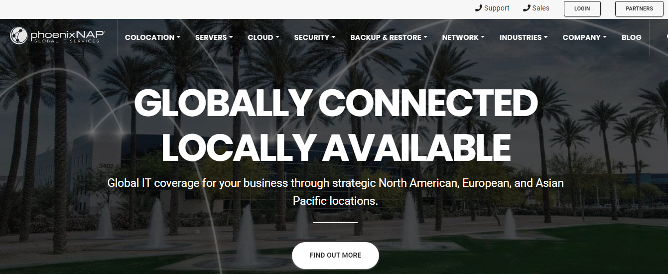 PhoenixNAP Homepage