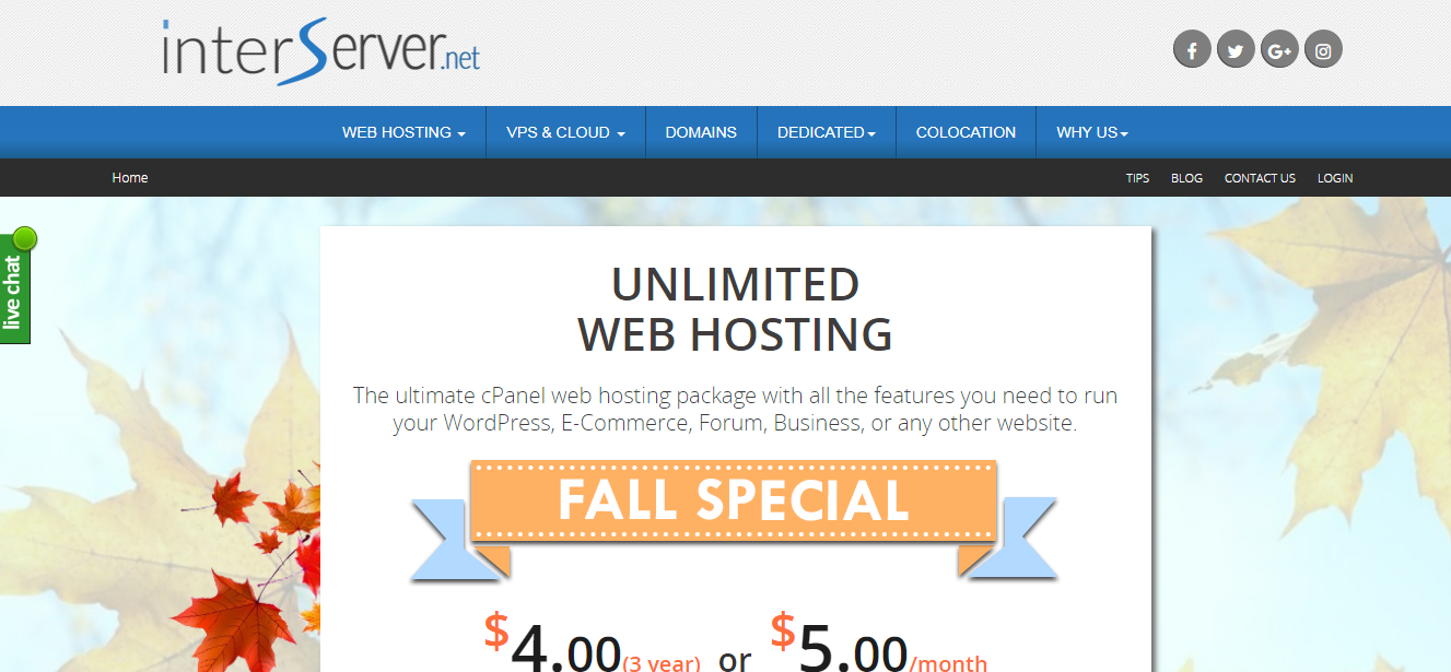 InterServer Homepage