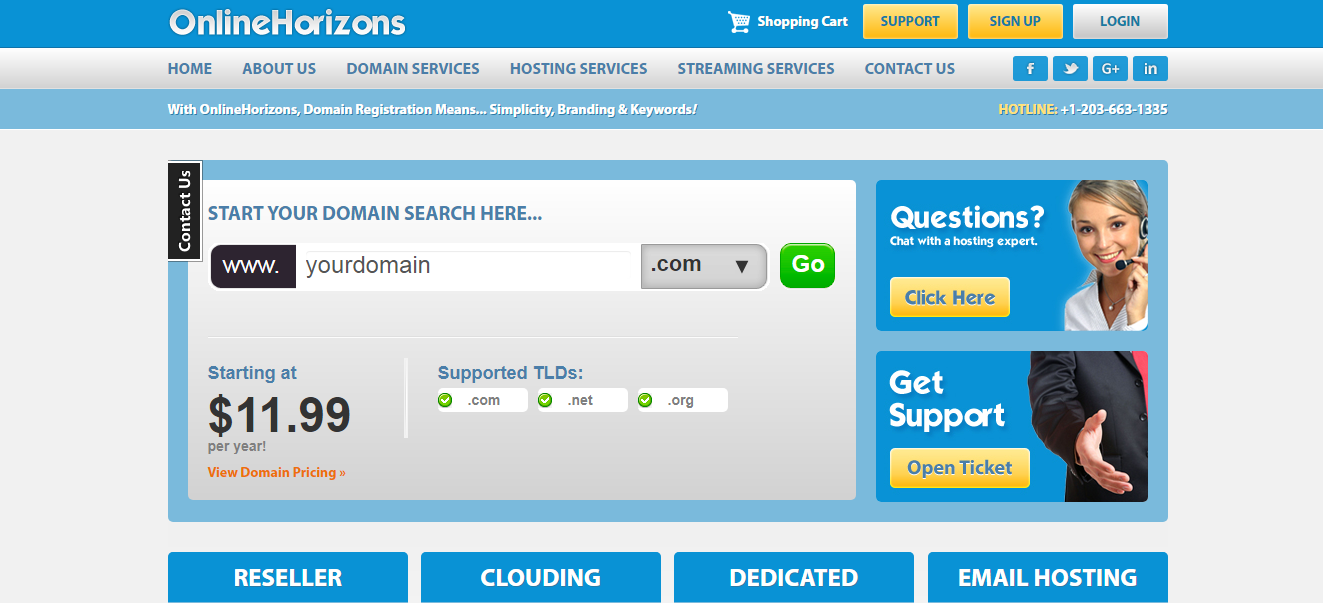 OnlineHorizons Homepage
