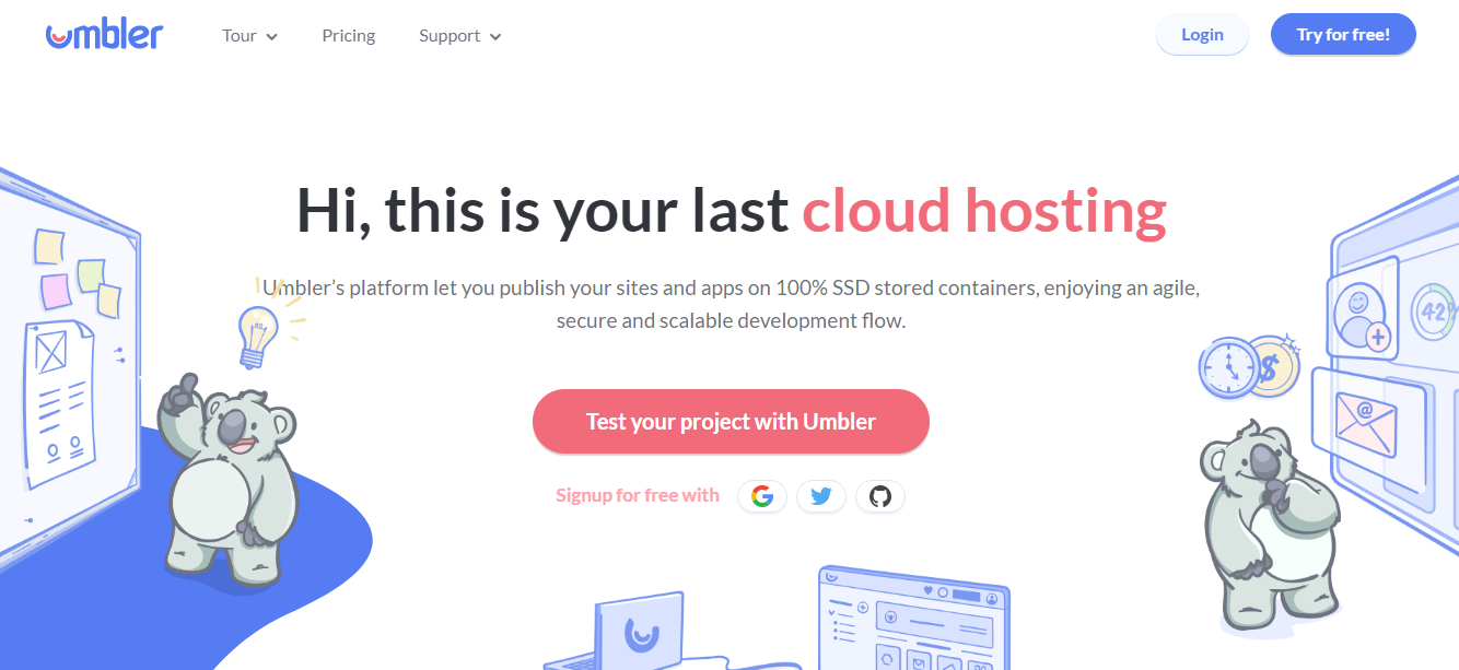 Umbler Homepage